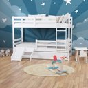 Ver imagem 1 de Treliche Solteiro Infantil Dreams e Mini Escada/escorregador Madeira Maciça Branco Megamobilia