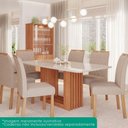 Ver imagem 6 de Mesa de Jantar 6 Lugares Tampo Mdf 180x90 Cm 20962 Cinamomo Molci