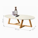 Ver imagem 2 de Mesa de Centro Jasper Off White Amêndoa