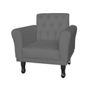 Ver imagem 2 de Jogo 2 Poltronas Decorativas Para Sala de Espera Classic Suede Cinza - LM DECOR