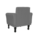 Ver imagem 4 de Jogo 2 Poltronas Decorativas Para Sala de Espera Classic Suede Cinza - LM DECOR