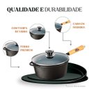 Ver imagem 2 de Caçarola 22x17cm 3,2l Tampa Vidro Panela Mineira