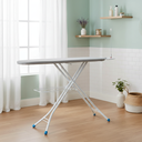 Ver imagem 1 de Tábua de Passar Roupa em Aço com Altura Regulável Suporte para Ferro e Prateleira Top Plus Estampa Branco