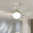 Ver imagem 4 de Ventilador Lampada De Teto Silencioso E27 Controle 6 Helices Ajustavel Iluminaçao Dimerizavel Verao