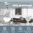 Ver imagem 7 de Ventilador Lampada De Teto Silencioso E27 Controle 6 Helices Ajustavel Iluminaçao Dimerizavel Verao