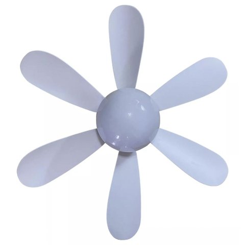 Ventilador Lampada De Teto Silencioso E27 Controle 6 Helices Ajustavel Iluminaçao Dimerizavel Verao 