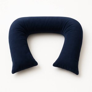 Almofada Amamentação Suede Azul Marinho Fibra Siliconada Zoe
