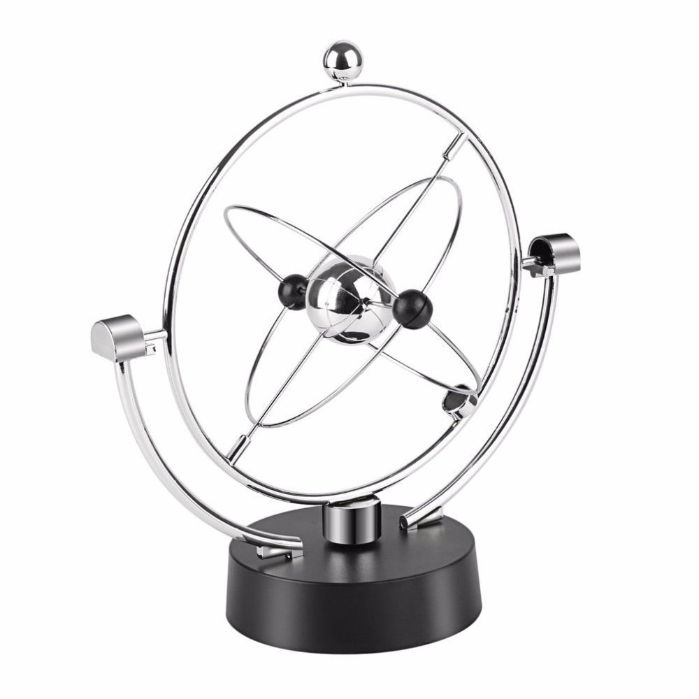 Pêndulo de Newton Cinético Giratório Magnético Esferas Enfeite Decoração Mesa