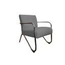 Ver imagem 3 de Kit 2 Poltronas Decorativa Bela Suede Cinza Braço Cromado Ms Decor