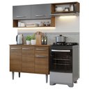 Ver imagem 3 de Armário de Cozinha Compacta 165cm Rustic/Cinza Emilly Madesa 07