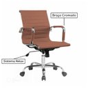 Ver imagem 2 de Cadeira Giratória Diretor Charles Eames Esteirinha - Caramelo - Pollo Móveis - 32883
