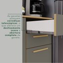 Ver imagem 7 de Cozinha Compacta Modulada 2 Peças 6 Portas 2 Gavetas Bella Cinza/Jequitibá/Granizo