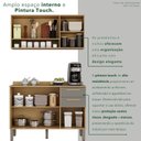 Ver imagem 6 de Cozinha Compacta Modulada 2 Peças 6 Portas 2 Gavetas Bella Cinza/Jequitibá/Granizo