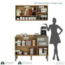 Ver imagem 4 de Cozinha Compacta Modulada 2 Peças 6 Portas 2 Gavetas Bella Cinza/Jequitibá/Granizo