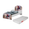Cama Infantil Quarto Menina Menino Adesivado 100% Mdf com Colchão Moveis House Homem Aranha Ad - 1