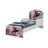 Cama Infantil Quarto Menina Menino Adesivado 100% Mdf com Colchão Moveis House Homem Aranha Ad - 3