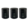 Kit de 3 Potes de Vidro e Metal Preto com Visor 700ml - 1
