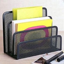 Organizador Mesa Suporte Documentos Papel Cartas Aço Aramado - 2