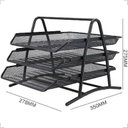 Ver imagem 3 de Organizador Mesa Suporte Documentos Papel Cartas Aço Aramado