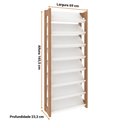 Ver imagem 3 de Armário Estante Sapateira 8 Prateleiras Az1006 Tecnomobili Amêndoa/branco