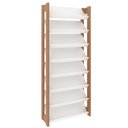 Ver imagem 2 de Armário Estante Sapateira 8 Prateleiras Az1006 Tecnomobili Amêndoa/branco