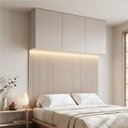 Ver imagem 1 de Ponte com Cabeceira Planejada Queen 3 Portas com LED Samambaia CabeCasa MadeiraOriginals Off White