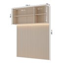 Ver imagem 3 de Ponte com Cabeceira Planejada Queen 3 Portas com LED Samambaia CabeCasa MadeiraOriginals Off White