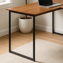 Ver imagem 3 de Mesa em L Industrial Pés de Ferro para Escritório 120x90cm Estudos Trabalho - Freijó