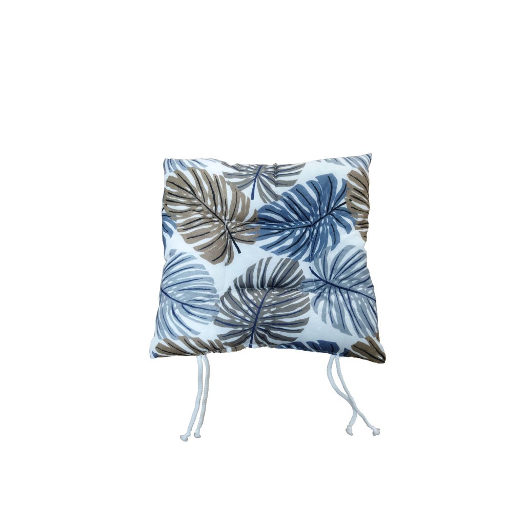 Almofada Assento 60 Cm X 60cm Estamapada:azul e Marrom - 1