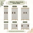 Ver imagem 7 de Quarto de Bebê Completo com Berço Americano 3 em 1 Flor Multimóveis MP4918 Madeirado/Off White