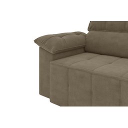 Sofá Santiago 2,20m Retrátil Reclinável Xflex Sofás Suede - 3
