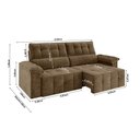 Ver imagem 2 de Sofá Santiago 2,20m Retrátil Reclinável Xflex Sofás Suede