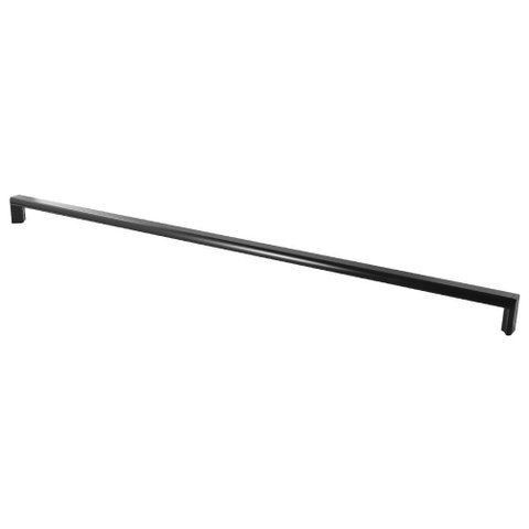 Puxador Round Alumínio Preto Fosco Linha Línea Alumínium Gecele 397 - 448 Mm