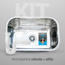 Cuba Pia Numero 1 Cozinha Inox Dotec 46x30x17 Valvula Sifao - 2