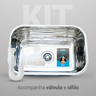 Cuba Pia Numero 1 Cozinha Inox Dotec 46x30x17 Valvula Sifao - 2