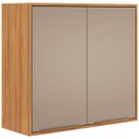 Ver imagem 3 de Armário Aéreo para Cozinha 80 Cm 2 Portas Valena Cinamon/nude