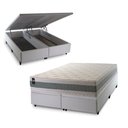 Ver imagem 1 de Conjunto Box Baú Super King Oxford Branco 193x203x74 Espuma D33