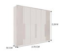 Ver imagem 2 de Guarda Roupa 6 Portas Mdf Anápolis Ripado - Móveis Valverde