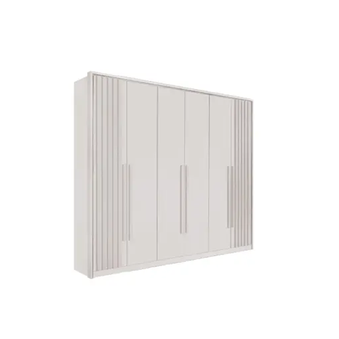 Guarda Roupa 6 Portas Mdf Anápolis Ripado - Móveis Valverde