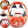 Enfeite Decorativo Daruma Boneco Sorte Paz Prosperidade Fortuna Zen Decoração Casa - Vermelho - 1