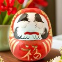 Ver mais imagens de Enfeite Decorativo Daruma Boneco Sorte Paz Prosperidade Fortuna Zen Decoração Casa - Vermelho