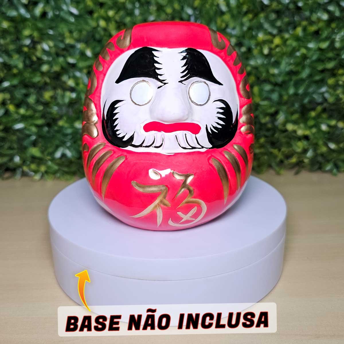 Enfeite Decorativo Daruma Boneco Sorte Paz Prosperidade Fortuna Zen Decoração Casa - Vermelho - 6