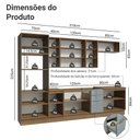 Ver imagem 4 de Armário de Cozinha Completa 310cm Rustic/cinza Lux Madesa 02