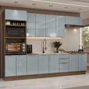 Ver imagem 1 de Armário de Cozinha Completa 310cm Rustic/cinza Lux Madesa 02