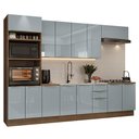 Ver imagem 3 de Armário de Cozinha Completa 310cm Rustic/cinza Lux Madesa 02