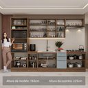 Ver imagem 6 de Armário de Cozinha Completa 310cm Rustic/cinza Lux Madesa 02