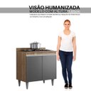 Ver mais imagens de Balcao Cooktop 4 ou 5 Bocas Cozinha 2 Portas Freijó Cinza