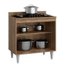 Ver imagem 5 de Balcao Cooktop 4 ou 5 Bocas Cozinha 2 Portas Freijó Cinza