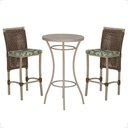 Ver imagem 1 de Mesa Bistrô 2 Banquetas Roma Corda Náutica Estofado 5 Trama Marrom