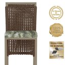 Ver imagem 3 de Mesa Bistrô 2 Banquetas Roma Corda Náutica Estofado 5 Trama Marrom